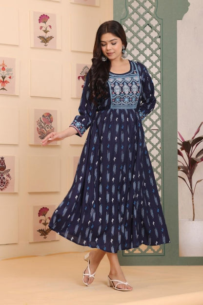 Cotton Printed Gown For Women's And Girls