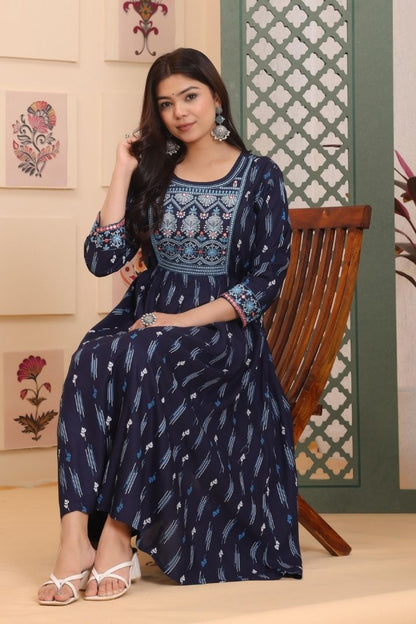 Cotton Printed Gown For Women's And Girls