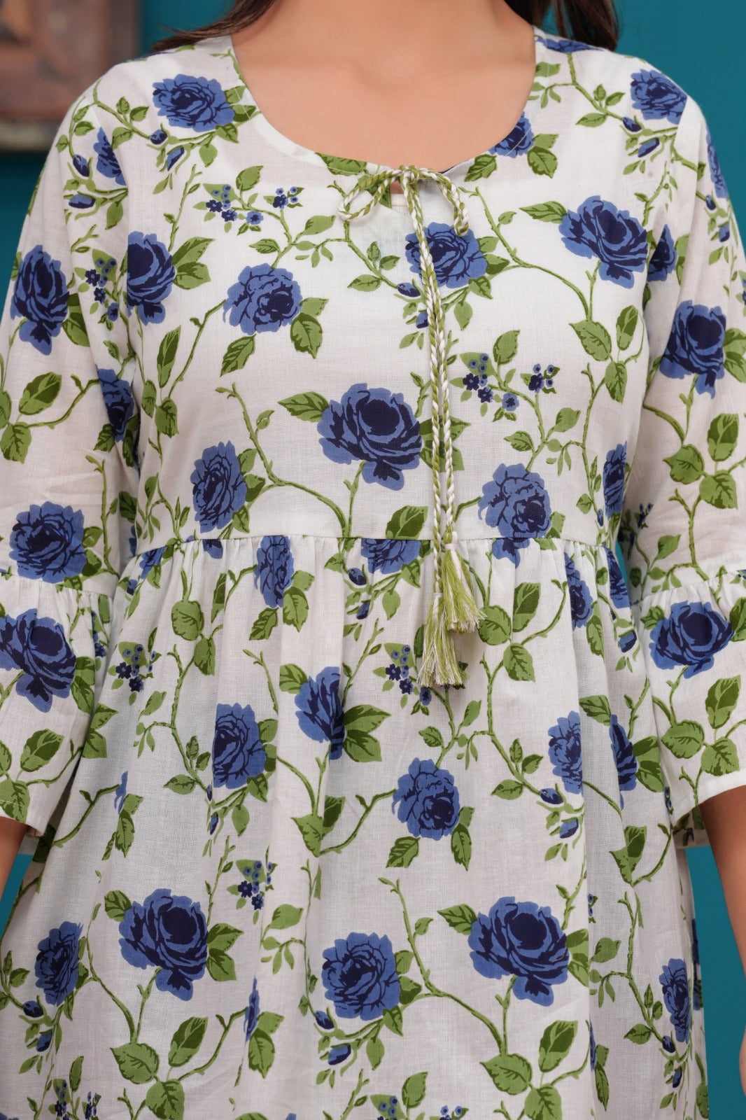 Cotton Flower Printed Top for Women's And Girl's